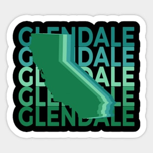 Glendale California Green Repeat Sticker